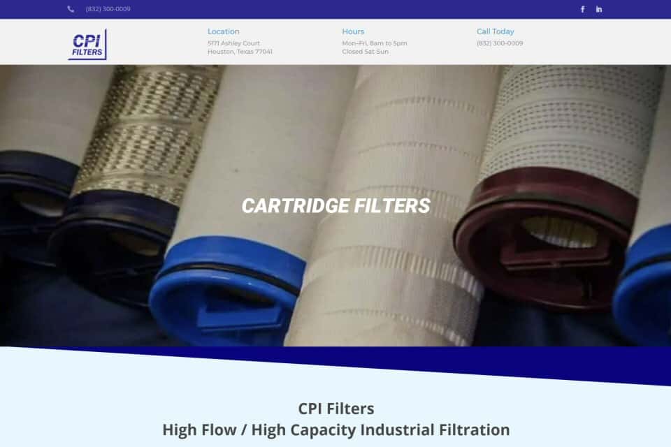 CPI Filters by North Houston Tandem, Inc.
