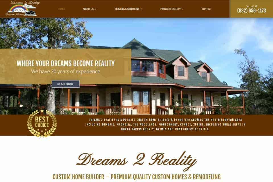 Dreams 2 Reality Custom Homes & Remodeling by North Houston Tandem